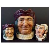C7 - Toby Mugs (Lot of 3) including Royal Doulton Character Jug Simon the Cellarer