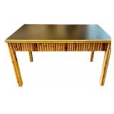 LR - Bamboo Accent Desk with 3 Drawers