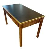 LR - Bamboo Accent Desk with 3 Drawers