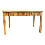 LR - Bamboo Accent Desk with 3 Drawers