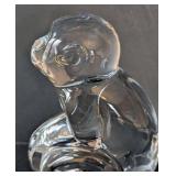 MB - Val Saint Lambert Crystal Monkey Figurine