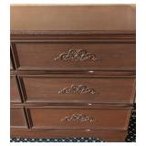 MB - Vintage Carved Wood Dresser - 6-Drawer