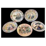 MB - Royal Doulton 10.5 in Plates - Classic Literary Figures (Lot of 5)