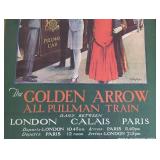 MB - Cie Wagons-Lits The Golden Arrow Pullman Train Vintage Travel Poster