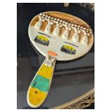 MB - Vintage Vanity Tray - Missing Stones, 9x13, Includes 2 Pairs Folding Reading Glasses