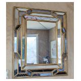 MB - Gold Geometric Wall Mirror