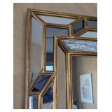 MB - Gold Geometric Wall Mirror