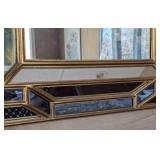 MB - Gold Geometric Wall Mirror
