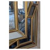 MB - Gold Geometric Wall Mirror
