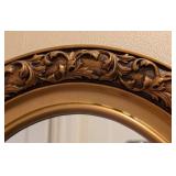 MB - Vintage Gilt Wood Wall Mirror - Oval