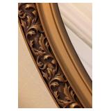 MB - Vintage Gilt Wood Wall Mirror - Oval
