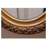 MB - Vintage Gilt Wood Wall Mirror - Oval
