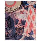MB - Arm & Hammer Brand Soda Advertising Print - Framed Circus Clown Scene