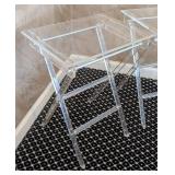 MB - Lucite Folding Tables Pair