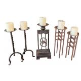 MB - Decorative metal candleholders (Lot of 5)