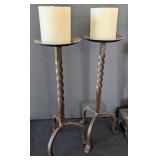 MB - Decorative metal candleholders (Lot of 5)