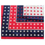 MB - Yves Saint Laurent Scarf - Red Navy White Floral Border