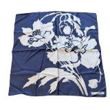 MB - Christian Dior Scarf - Navy & Ivory Floral Print