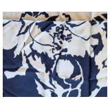 MB - Christian Dior Scarf - Navy & Ivory Floral Print