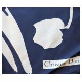 MB - Christian Dior Scarf - Navy & Ivory Floral Print