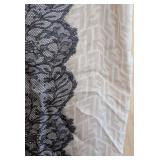 MB - Fendi Silk Scarf - Navy Lace Overlay