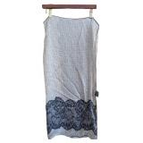 MB - Fendi Silk Scarf - Navy Lace Overlay