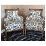 MB - Pair of Vintage Leopard Print Armchairs