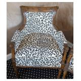 MB - Pair of Vintage Leopard Print Armchairs