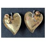 MB - Vintage Fabrice Paris Vintage Gold-Tone Heart Brooch & Earrings Set