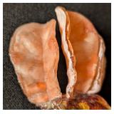 MB - Vintage Fabrice Paris Iris Brooch - Gold Tone with Pink Petals