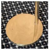 MB - Brass Floor Lamp with White Drum Shade, Dual Pull Chains