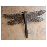 MB - Large Metal Dragonfly Wall Sculpture - 39 in tall x 26 in wide