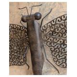MB - Large Metal Dragonfly Wall Sculpture - 39 in tall x 26 in wide