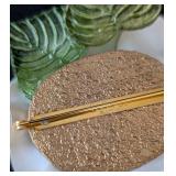 MB - Fabrice Paris Rose Brooch - White Enamel Rose with Green Leaves