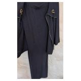 MB - St. John Black Knit Jacket & Pants Set - Size Large
