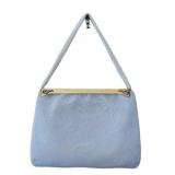 MB - Vintage French Beaded Purse, Light Blue, Hand-Made