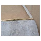 MB - Vintage French Beaded Purse, Light Blue, Hand-Made