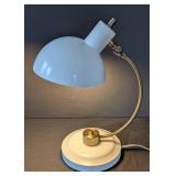 MB - White Arc Table Lamp with Brass Arm