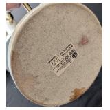 MB - White Arc Table Lamp with Brass Arm