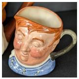 LR - Royal Doulton Five Character Mugs - Gladiator, Rip Van Winkle, Fat Boy & 2 Others