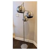 LR - Koch & Lowy Vintage Chrome Floor Lamp with 3 Globes - 58 in Tall