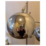 LR - Koch & Lowy Vintage Chrome Floor Lamp with 3 Globes - 58 in Tall