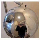 LR - Koch & Lowy Vintage Chrome Floor Lamp with 3 Globes - 58 in Tall