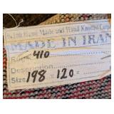 MB - Iranian Hand-Knotted Wool Rug - Red/Blue Geometric Medallion, 47 x 80 in