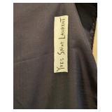 MB - Yves Saint Laurent Square Scarf - Black & White Diagonal Stripes