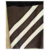 MB - Yves Saint Laurent Square Scarf - Black & White Diagonal Stripes
