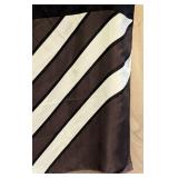 MB - Yves Saint Laurent Square Scarf - Black & White Diagonal Stripes