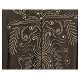 MB - St John Evening by Marie Gray - Black Knit Jacket with Rhinestones - Size 8