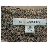 MB - St John Tank Top - Size M - Boucle Knit with Fringe Trim