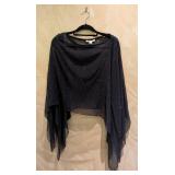 MB - St. John Shoulder Wrap - Black Glitter Sheer - One Size Fits All